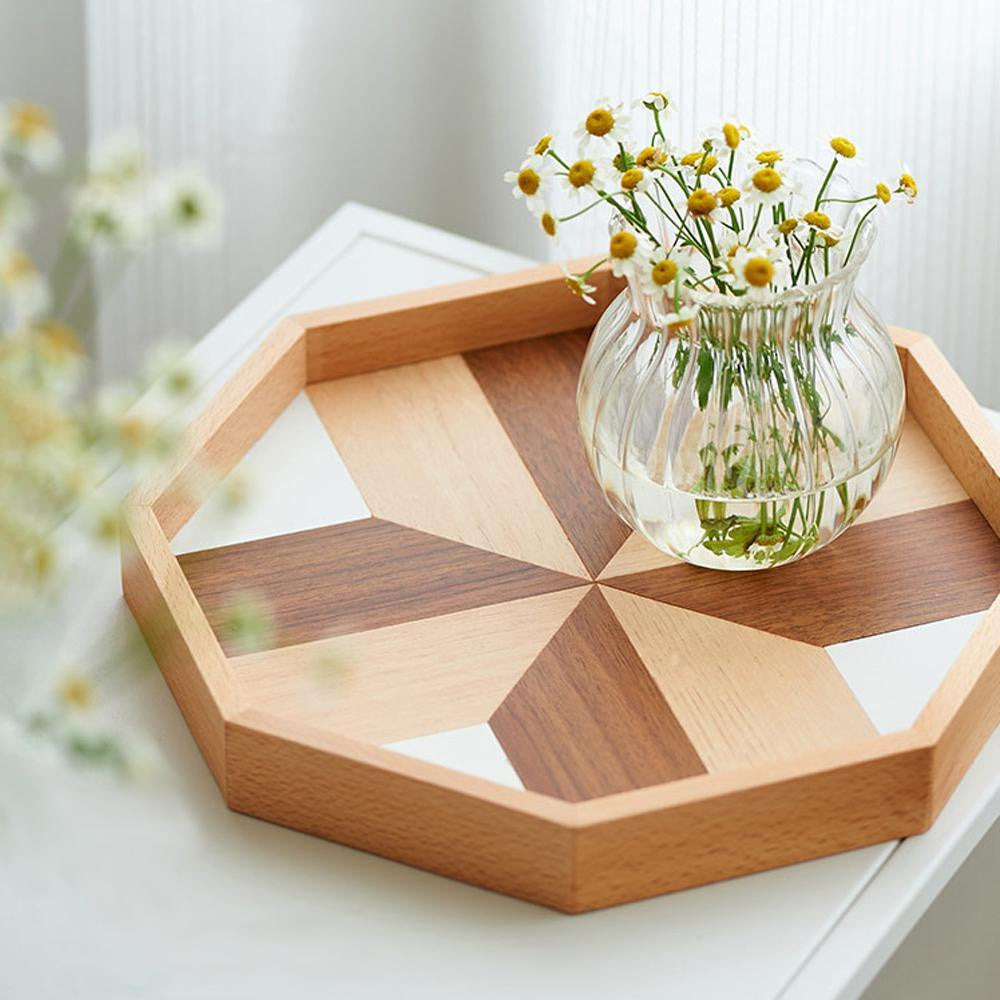 Bamboo Hexagonal Serving Tray 1015