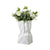 White Scrunched Ceramic Vase - B LT663-B مزهرية