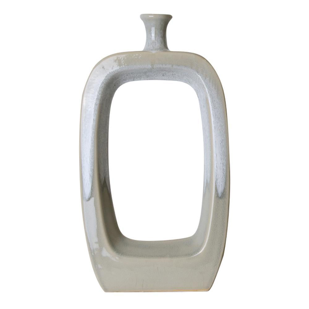 Grey Ceramic Block Diagram Vase - Large FA-D1939A