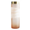 Frosted Glass Vase with Brass Trim - Tall FL-ZS258A