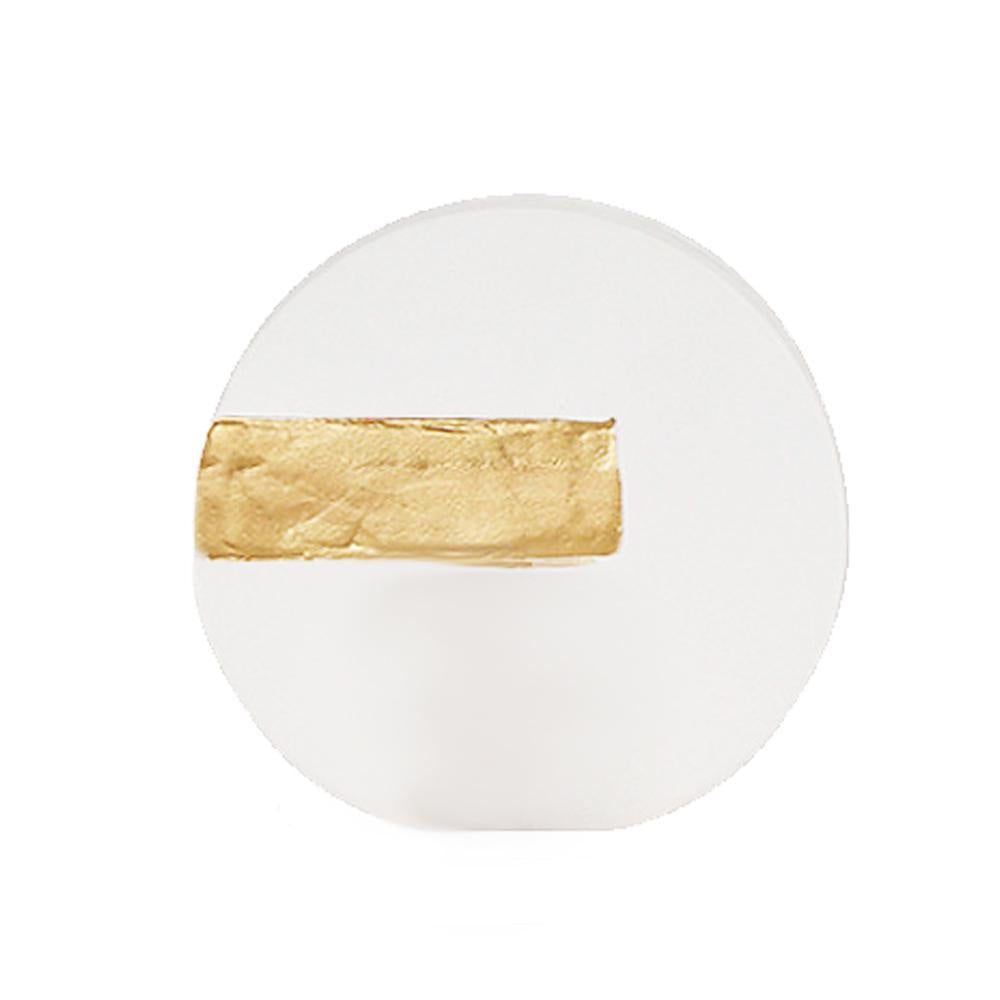 White & Gold Ceramic Vase - Round FA-D2062A