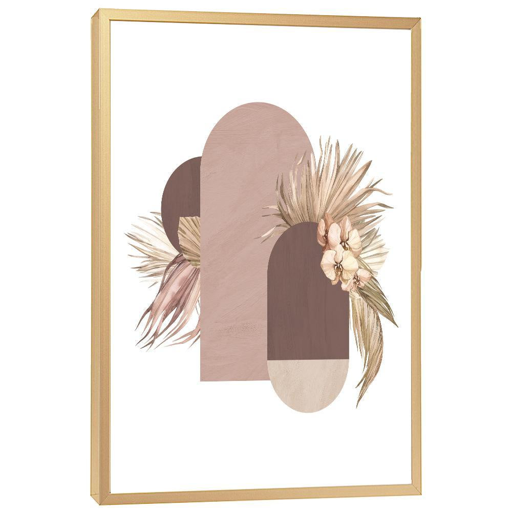 Abstract Geometric Floral Art I جدار الفن