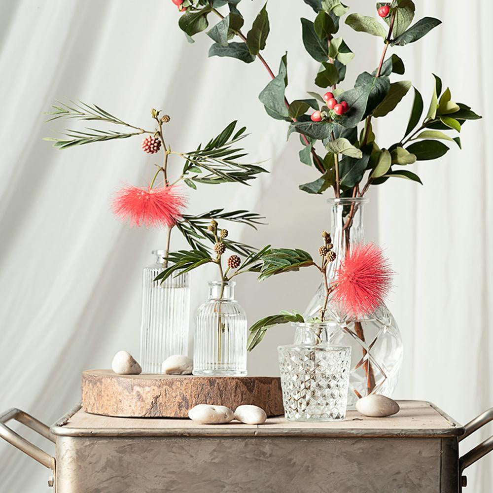 Set of 5 Glass Bud Vases مزهرية