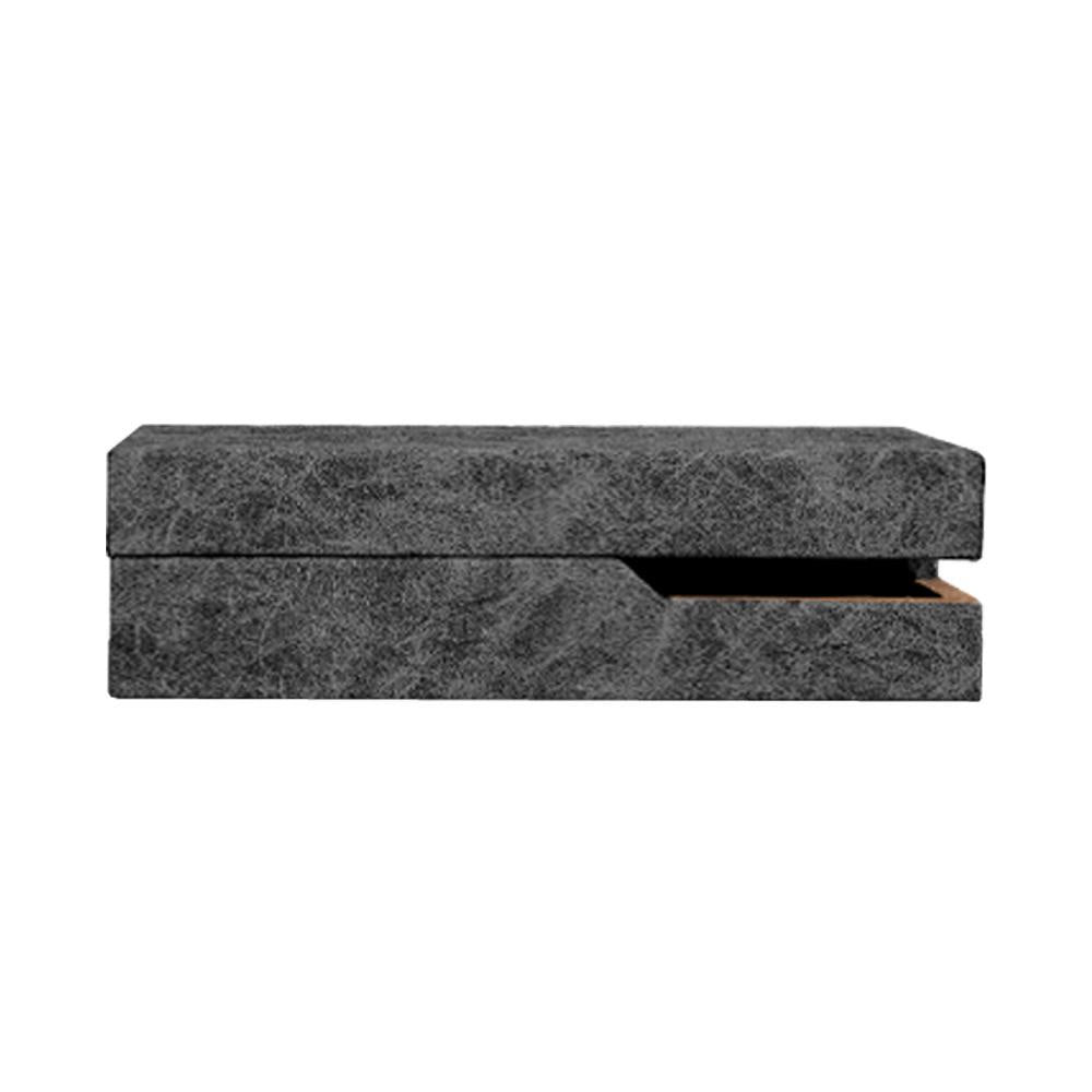 Grey Leather & Metal Decroative Box LargeFB-PG2003A