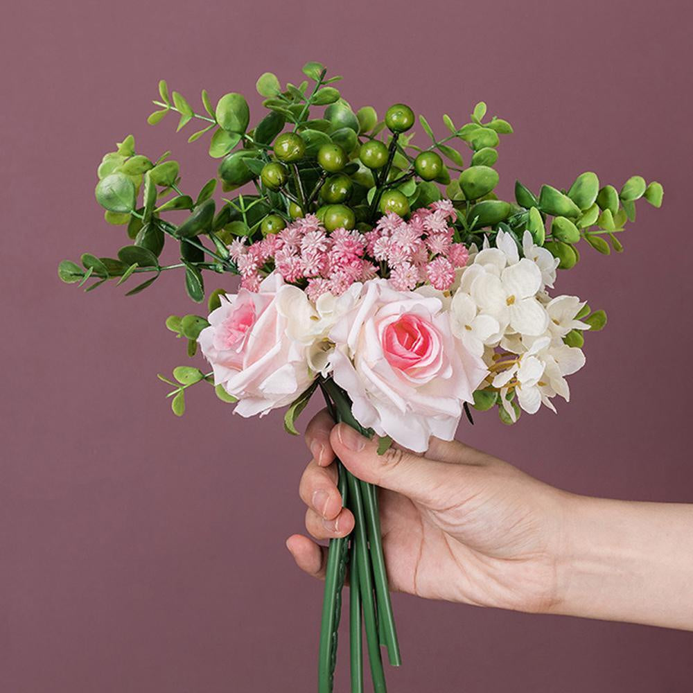 Pink Faux Rose Bouquet SHCB3016012