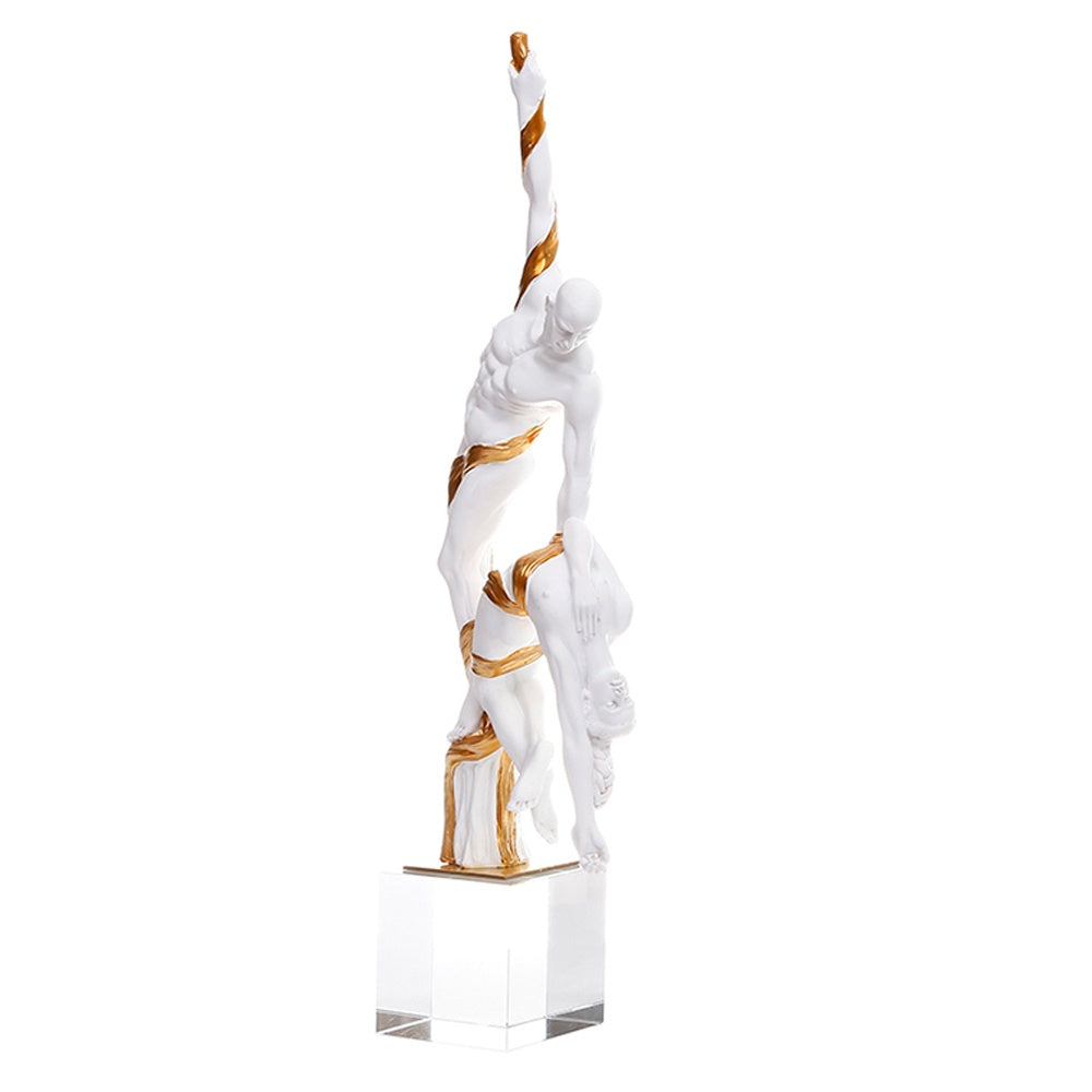White & Gold Resin Dancers W8000-1150