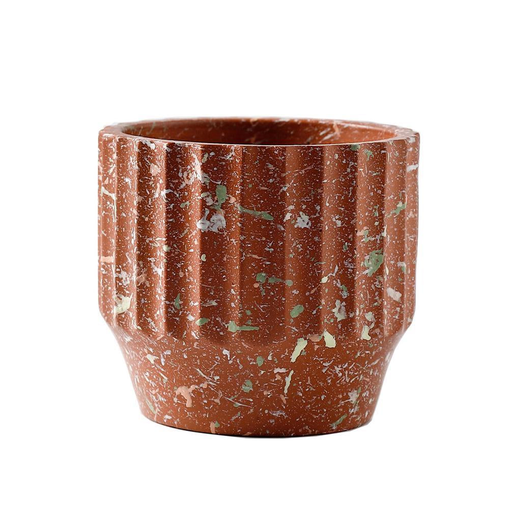 Terracotta Splatter Concrete Planter - Small ZD-034S