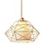 Gold Geometric Pendant with Linen Shade OGS-SL60