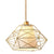 Gold Geometric Pendant with Linen Shade OGS-SL60 - On Sale