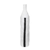 Black and White Striped Creased Ceramic Vase - Tall HPYG3405W2