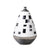 White, Brown & Black Abstract Geometric Vase - Medium 604425