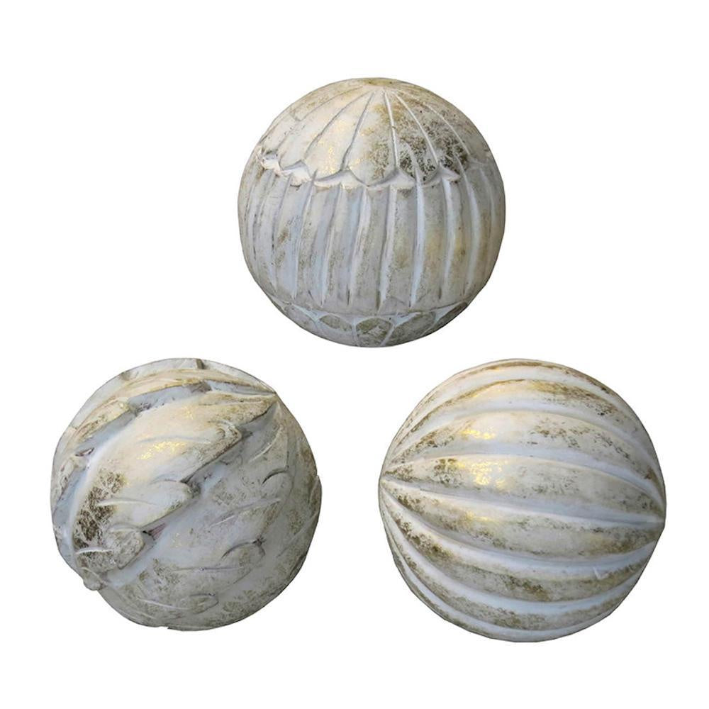 Set of 3 Wooden Orbs 44604