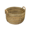 Woven Rattan Basket with Handles - Medium