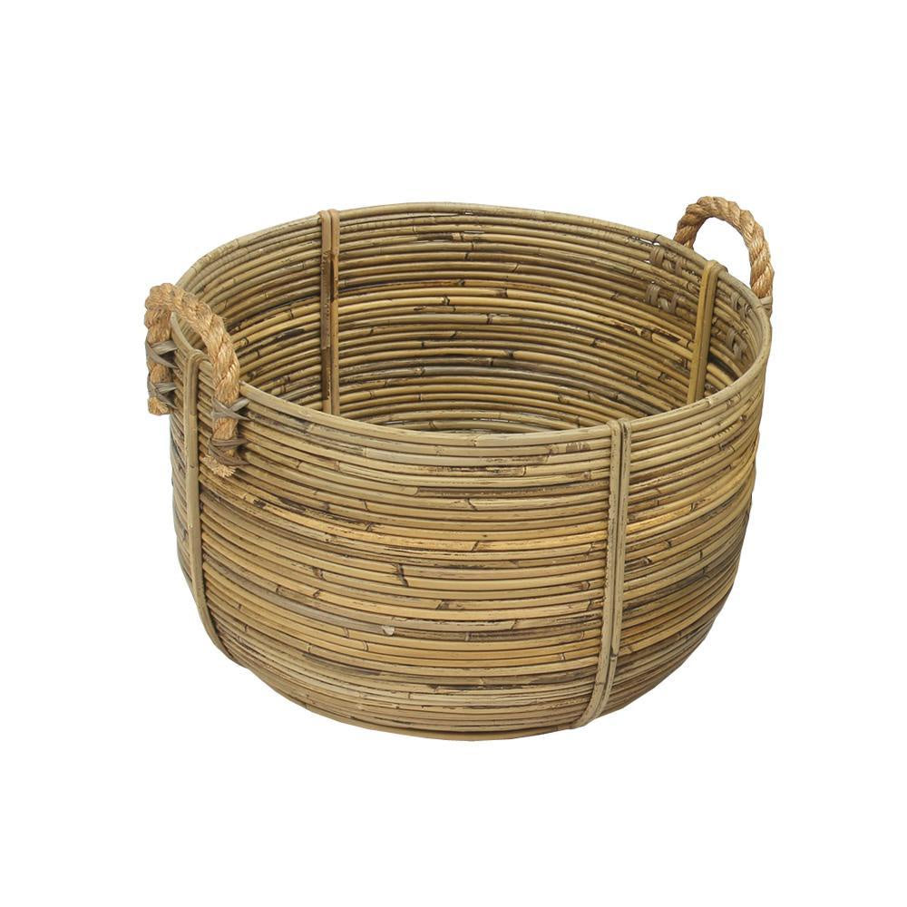 Woven Rattan Basket with Handles - Medium MR-1113-M