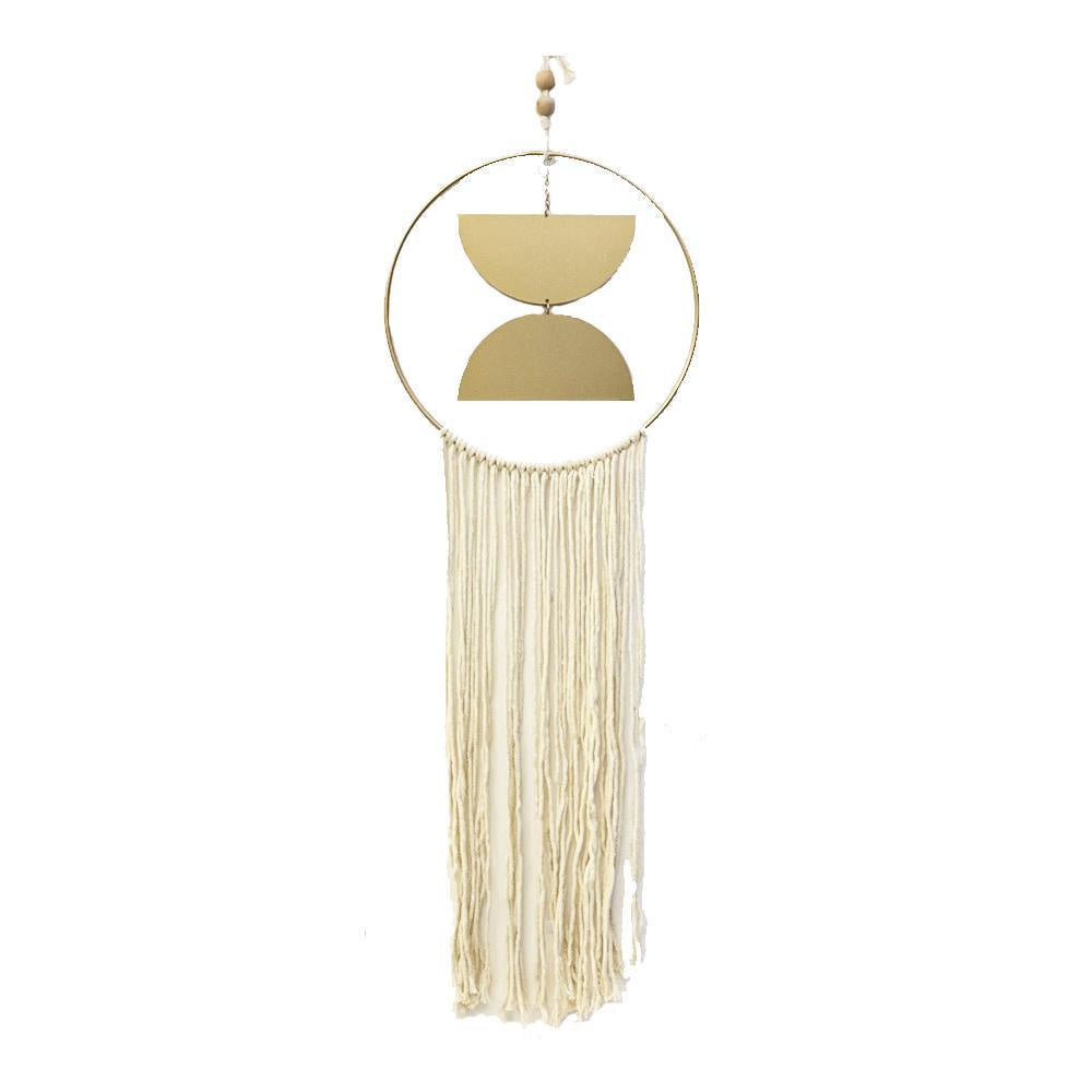 Metal & Macrame Wall Hanging جدار الفن