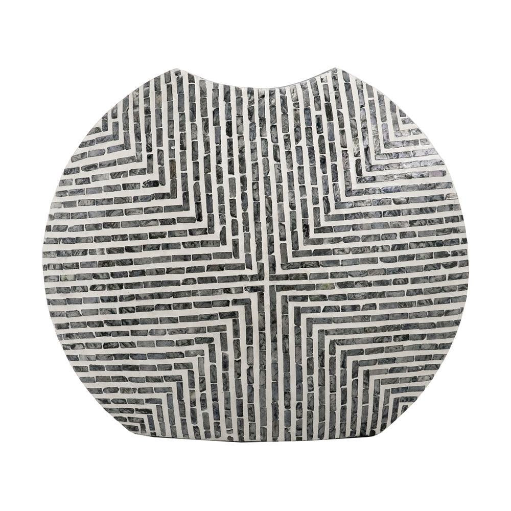 Black & White Capiz Shell Vase 48750