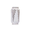 White Porcelain Vase with Cutout Pattern Detail - Small 608521