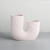 Cream Ribbed Ceramic Vase YBH2015