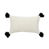 Black & White Tufted Woven Cushion with TasselsRB021 وسادة