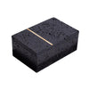 Black Natural Stone & Brass Decorative Box - Small FB-T2014B
