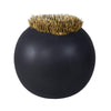 Round Black Ceramic Planter with Gold Spikes HPDD3676BJ1